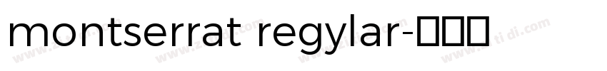 montserrat regylar字体转换